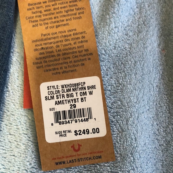 NWT True Religion jeans - Picture 6 of 10
